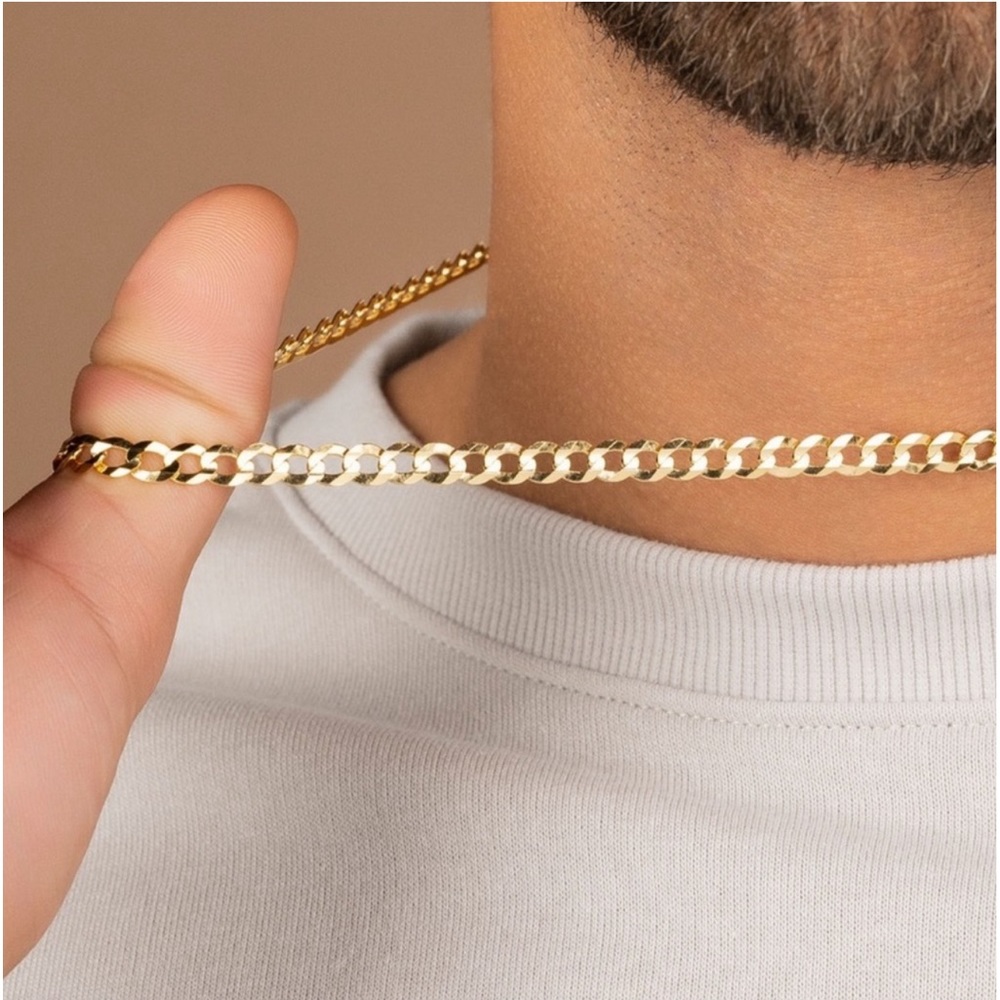 New 18k Gold Unisex Cuban Link Classic Minimalist Chain Handcrafted Necklace - Picture 12 of 16